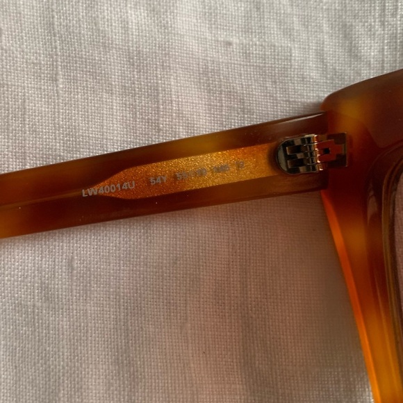 Loewe Tortoiseshell Cat Eye Brown Tan Orange Sunglasses LW 40014U - Picture 4 of 8